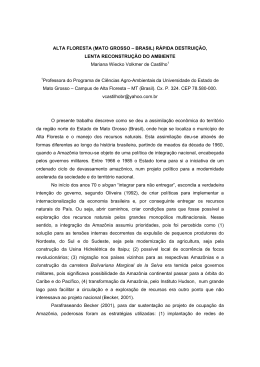 ALTA FLORESTA (MATO GROSSO &ndash; BRASIL)