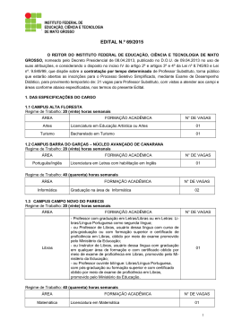 Abertura Edital - IFMT - 2015
