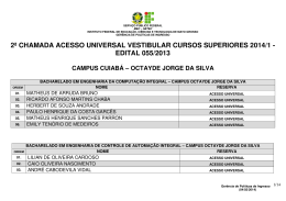 2&ordf; CHAMADA ACESSO UNIVERSAL VESTIBULAR CURSOS