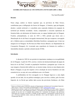 Guerra do Paraguai: um conflito anunciado - PUC-SP