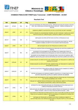 CHAMADA PÚBLICA MCT/FINEP/Ação Transversal – CAMPI