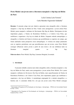 Preto Michel: um jovem entre a literatura marginal e o hip hop em