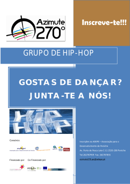 Inscreve-te!!! GRUPO DE HIP-HOP GOSTAS DE DANÇAR