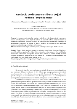 A sedu&ccedil;&atilde;o do discurso no tribunal do j&uacute;ri no filme Tempo