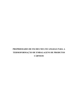 propriedades de filmes multicamadas para a - UnUCET