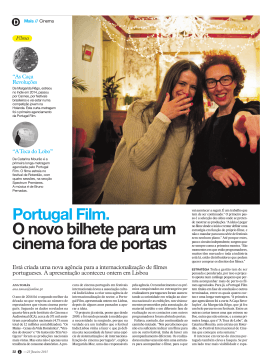 Portugal Film. O novo bilhete para um cinema fora de portas