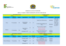 HOMOLOGA&Ccedil;&Atilde;O DAS INSCRI&Ccedil;&Otilde;ES EDITAL N&ordm; 048/2015