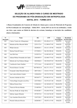 Homologa&ccedil;&atilde;o das Inscri&ccedil;&otilde;es - Universidade Federal Fluminense