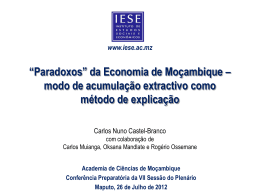 www.iese.ac.mz &ldquo;Paradoxos&rdquo; da Economia de Mo&ccedil;ambique &ndash; modo