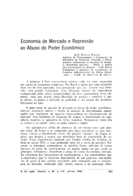 Economia de Mercado e Repressão ao Abuso do Poder Econômico