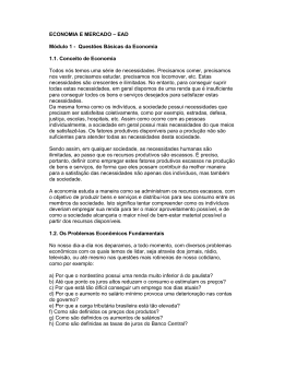 ECONOMIA E MERCADO &ndash; EAD M&oacute;dulo 1