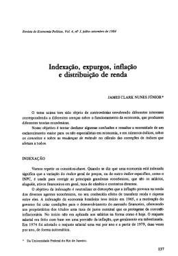 Indexa&ccedil;&atilde;o, expurgos, inﬂa&ccedil;&atilde;o e distribui&ccedil;&atilde;o de renda