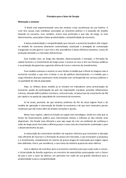 Princ&iacute;pios para o Setor de Energia