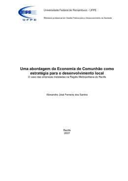 2 - Economia di Comunione - Tesi on-line