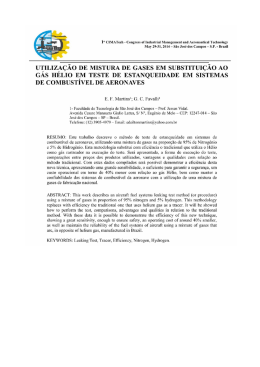 utilização de mistura de gases em substituição ao gas helio e`m