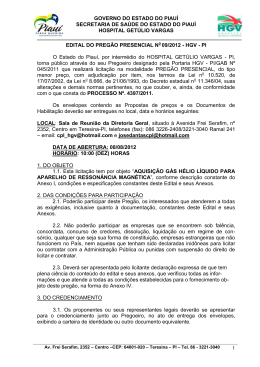 Edital Preg&atilde;o Presencial N&ordm; 09/2012