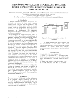 INJEÇÃO DE PASTILHAS DE IMPUREZA NO TOKAMAK