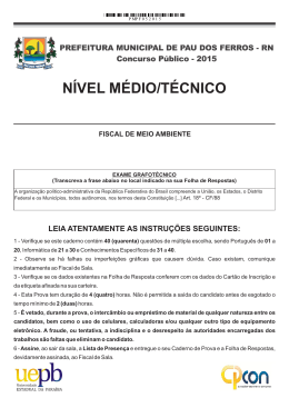 E09) Pau dos Ferros - Nivel Médio Técnico - Fiscal de