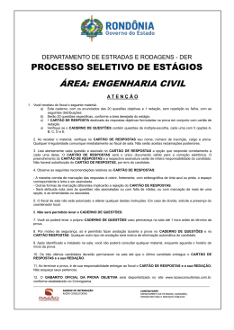 &Aacute;REA: ENGENHARIA CIVIL - Raz&atilde;o Consultorias &ndash; Porto Velho/RO