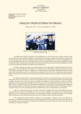 Departamento de História da Igreja Área Brasil Av. Prof. Francisco