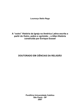 A “outra” História da Igreja na América Latina escrita a partir do