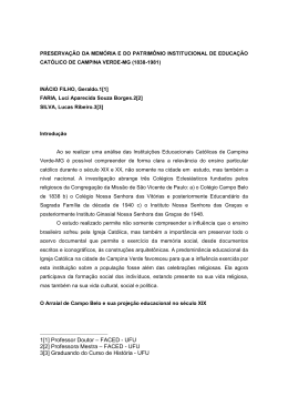 Preservação da memória e história das instituições educacionais