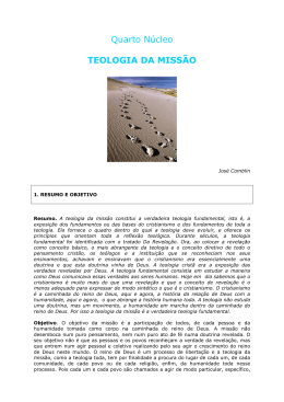 Quarto N&uacute;cleo TEOLOGIA DA MISS&Atilde;O