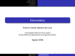 Eletrostática - Departamento de Engenharia Eletrica