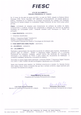 ATA DE JULGAMENTO PREGAO PRESENCIAL N