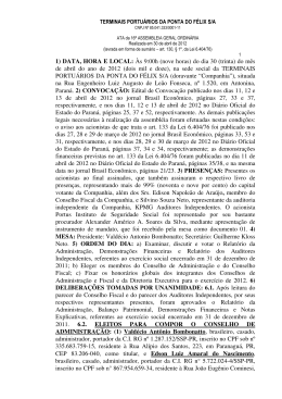 1) DATA, HORA E LOCAL: &Agrave;s 9:00h (nove horas) do dia 30 (trinta