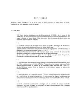 Retifica&ccedil;&atilde;o do Edital do Concurso de Remo&ccedil;&atilde;o