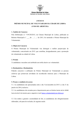 ANEXO II PR&Eacute;MIO MUNICIPAL DE VOLUNTARIADO DA CIDADE