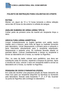 FOLHETO DE INSTRU&Ccedil;&Atilde;O PARA COLHEITAS DO