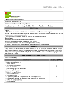 Curso: Licenciatura em Química Disciplina: Física Geral III Professor