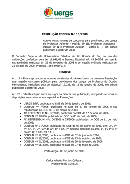 Resolu&ccedil;&atilde;o Consun n&ordm; 10/2008