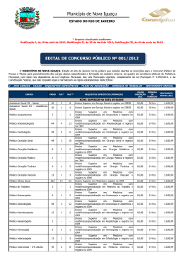 Edital Nova Igua&ccedil;u Republicado em 05 05 2012