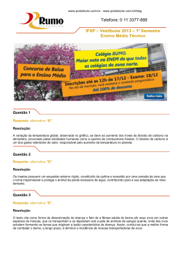 IFSP &ndash; Vestibular 2013 &ndash; 1&ordm; Semestre Ensino M&eacute;dio