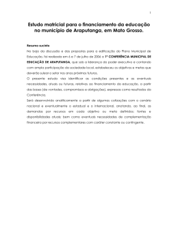 Estudo matricial para o financiamento da educa&ccedil;&atilde;o no munic&iacute;pio de