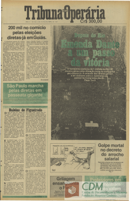 200 mil no com&iacute;cio pelas elei&ccedil;&otilde;es diretas