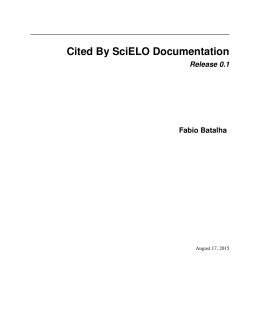 Cited By SciELO Documentation