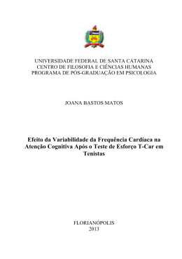 Efeito da Variabilidade da Frequ&ecirc;ncia Card&iacute;aca na Aten&ccedil;&atilde;o