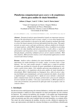 Plataforma computacional open-source e de arquitetura aberta para