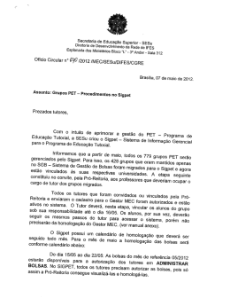 procedimentos no Sigpet - Minist&eacute;rio da Educa&ccedil;&atilde;o
