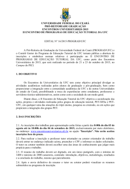 Edital - PRPPG/UFC - Pr&oacute;-Reitoria de Pesquisa e P&oacute;s