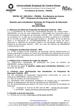 PROEN/PET - Universidade Estadual do Centro