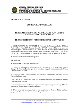 Edital PET Mar&ccedil;o 2010