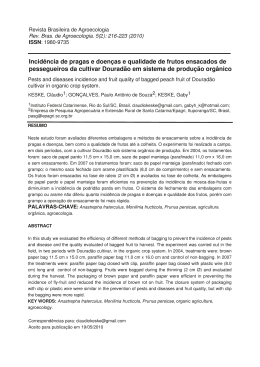 Incid&ecirc;ncia de pragas e doen&ccedil;as e qualidade de frutos ensacados