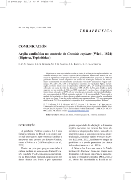 Argila caulinítica no controle de Ceratitis capitata (Wied., 1824