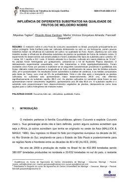 INFLU&Ecirc;NCIA DE DIFERENTES SUBSTRATOS NA