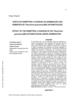 Artigo Original EFEITO DO HEM&Iacute;PTERO LYGAEIDAE NA